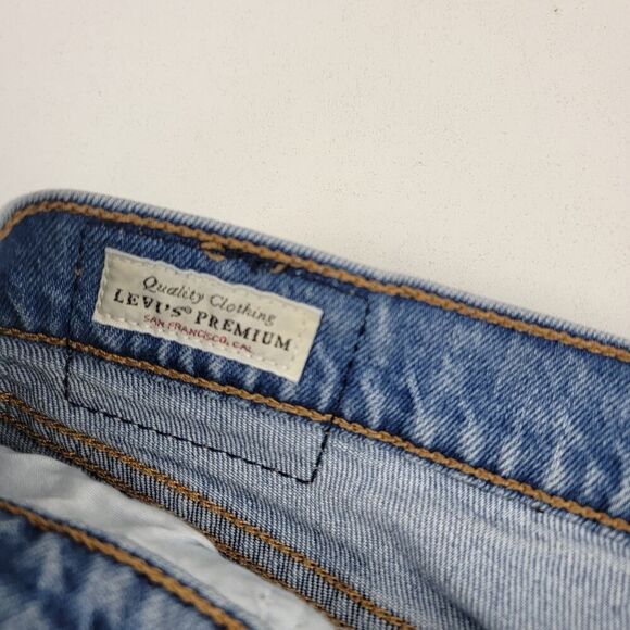 Levi’s 501 Distressed Jeans Womens‎ 27x24 Washed Button Wedgie Straight Stretch - Picture 5 of 15
